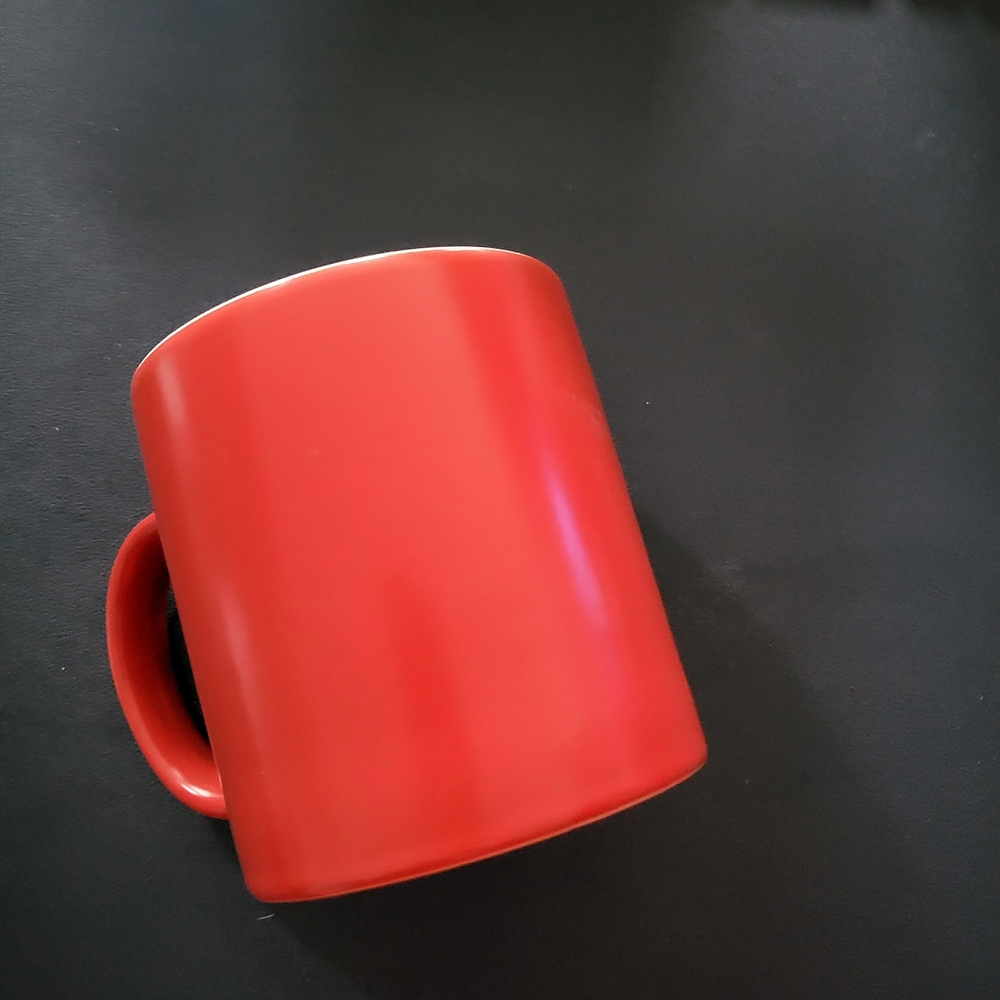 Bright Red 20oz Mug with White Text - Picture 3 of 4